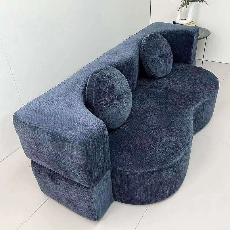 Vacuum Compression Sofa, Pure Sponge, Fully Removable and Washable Retro Style, Double Occupancy Foldable Modular Sofa Bed